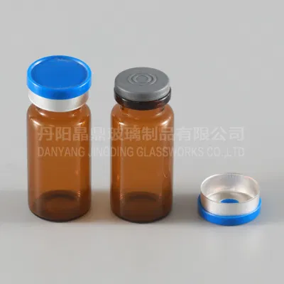 Pharmaceutical Tubular Glass Medical Vials/Bottle with Tear off Cap and Rubber Stopper Contact Lenses