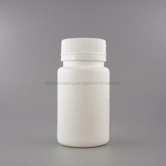 100ml HDPE Pharmaceutical Plastic Pill Capsule Container with Plastic Cap