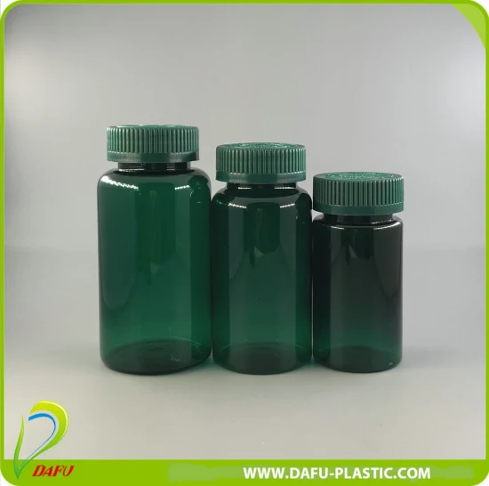 Custom 200ml Pet Pharmaceutical Plastic Capsule Container with Plastic Cap