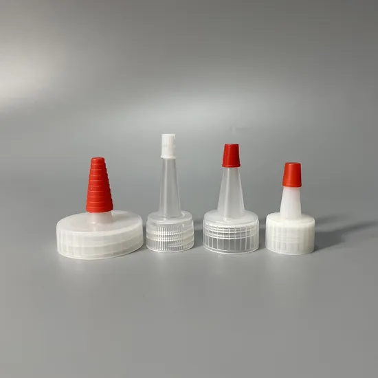 Customized Plastic Cap Squeeze Sauce Bottle Plastic Long Nozzle Point Spout Cap