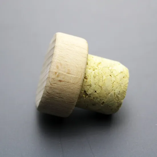 Rsg 18mm18.5mm Wooden Printing Cap Spraying Colors Cap TPE Closure for Liquor Beverage Cosmetic Glass Bottle