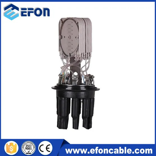 Cap Type 1 in 7 out Fiber Optic Splice Closure up to 72f 