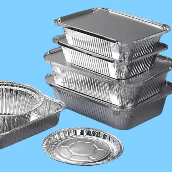 Disposable Aluminum Foil Food Container with Plastic Dome Lids for Storing, Baking/Recyclable 