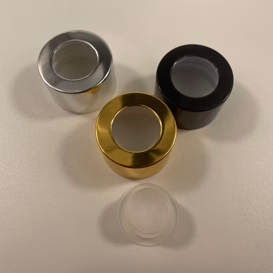 2021 New Design Different Size and Colorful White Screw Reed Diffuser Bottle Aluminum Plastic Cap with Hole
