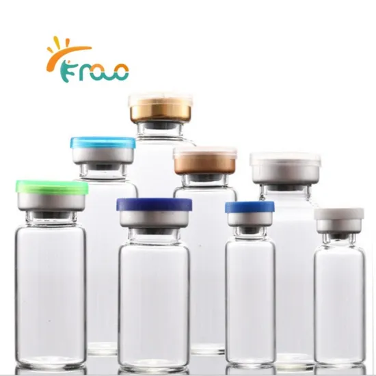 Clear Amber Glass Vials with Rubber Stopper Seals Cap for Pharmaceutical Medical Liquid Injection Bottle 2ml to 30ml 